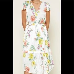 Current Air Crinkle Poppy Floral Dress
